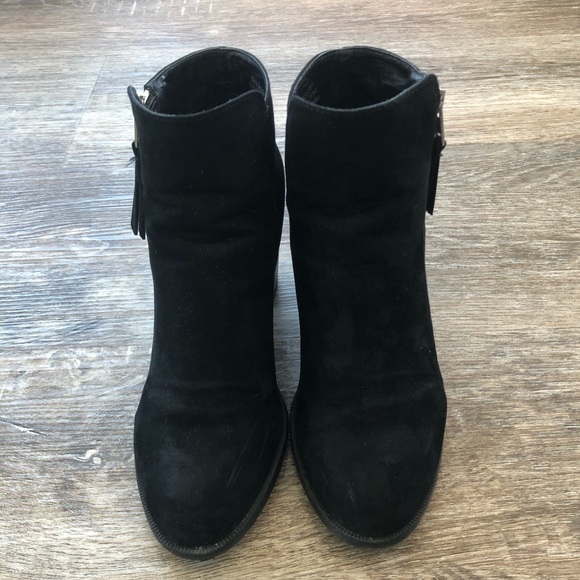 Black Suede Ankle Boots - Picture 3 of 5